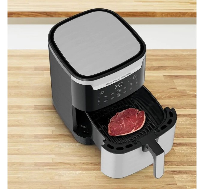 Мультипіч Tefal EasyFry&Grill XXL, 1830Вт, чаша-6.5л, сенсорне керув., 8 програм, пластик, чорно-сірий