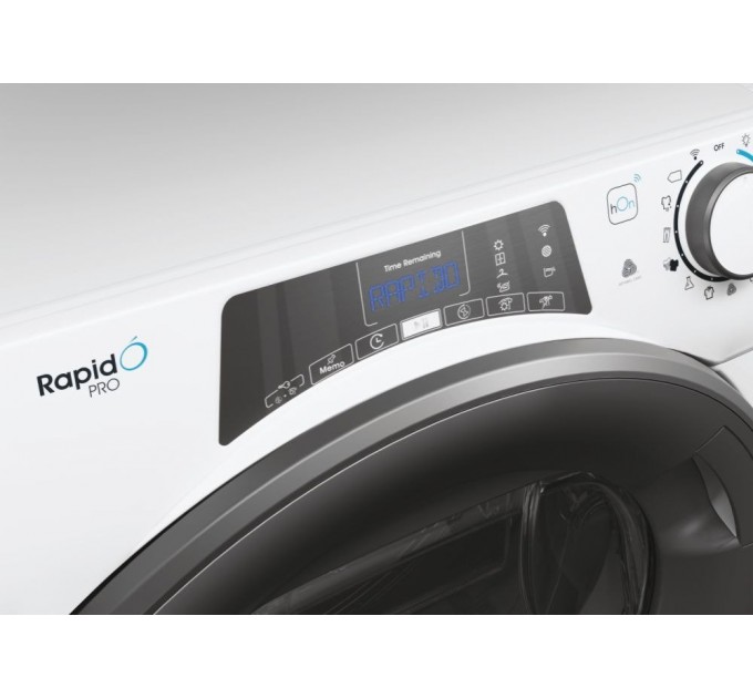 Сушильная машина Candy тепловой насос, 7кг, A++, 46,5см, дисплей, Wi-Fi + Bluetooth, люк серый, белый