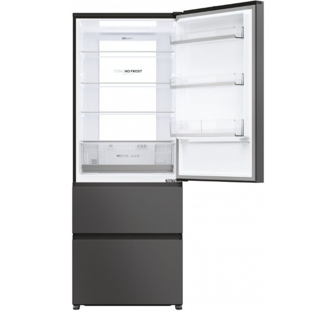 Холодильник Haier многодверный, 190.5x70х64.8, холод.отд.-354л, мороз.отд.-174л, 3дв., А+, NF, инв., дисплей, зона нулевая, черный