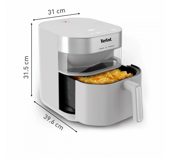 Мультипечь Tefal Easy Fry Infrared, 1850Вт, чаша-7л, сенсорное управл., 8 программ, пластик, светло-серый