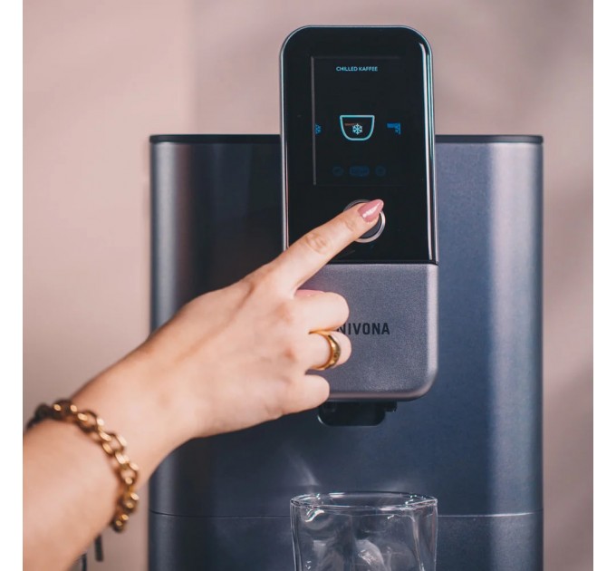 Кофемашина Nivona CafeRomatica, 1.8л, зерно+мол., автомат.капуч, дисплей, авторецептов -9, пригот, холодного кофе, жемчужно-голубой