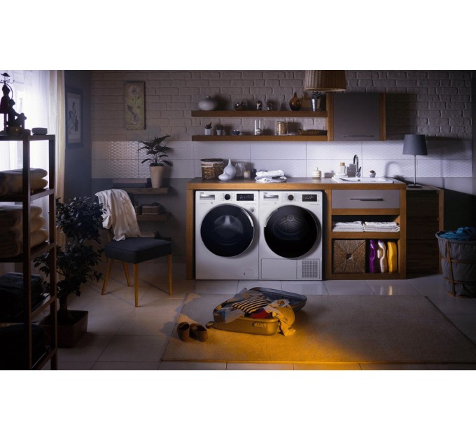 Стиральная машина Beko фронтальная, 9кг, 1400, A+++, 55см, дисплей, SMART, инв., пар, белый