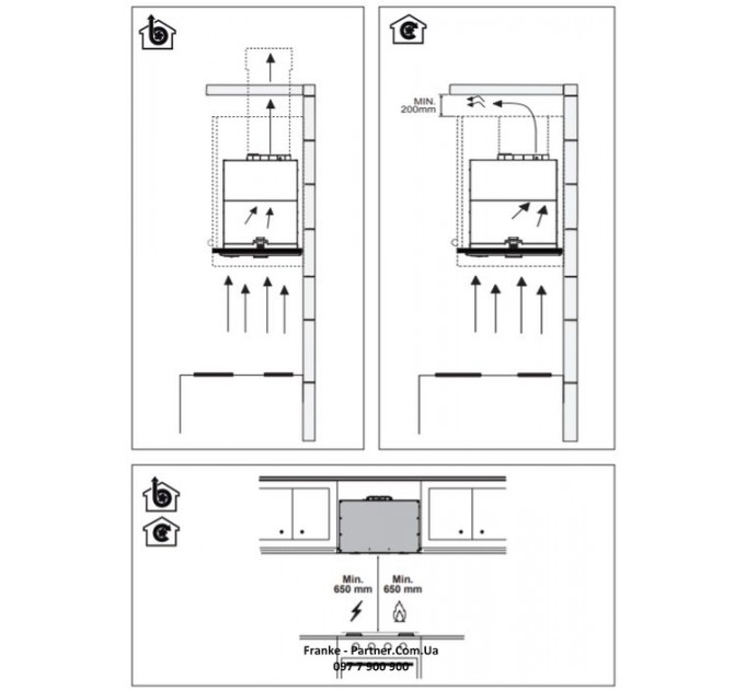 Вытяжка Franke встраиваемая 70см, 1120м.куб/ч, Box Flush Evo FBFE XS A70, нерж