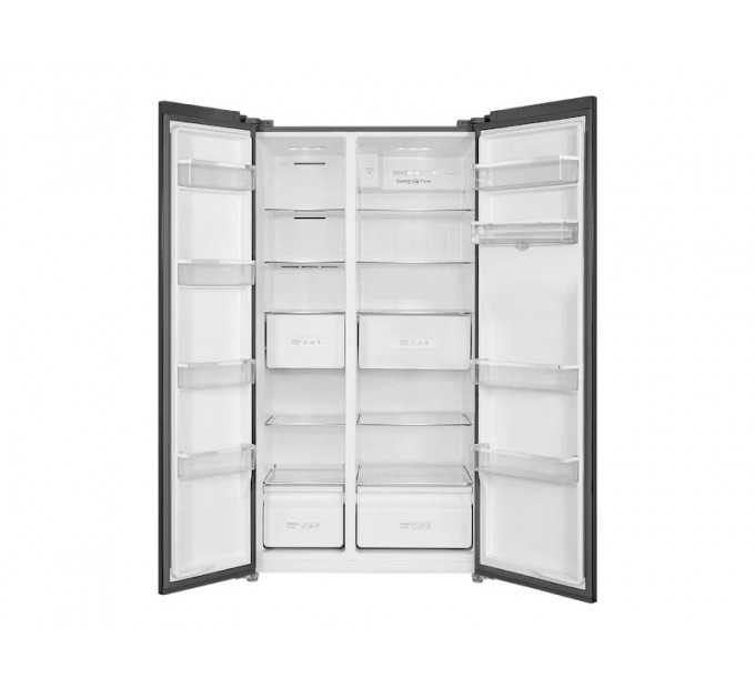 Холодильник TCL SBS, 177х92х63см, холод.отд.-322л, мороз.отд.-156л, 2дв., A++, NF, инв., диспл внешн., зона св-ти, диспенсер, нерж