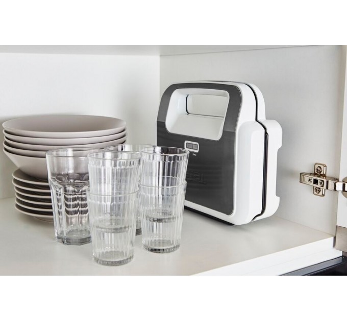 Мультимейкер Tefal Snack XL 850Вт, тефлон, 3 пластины, корпус-пластик, бело-черный