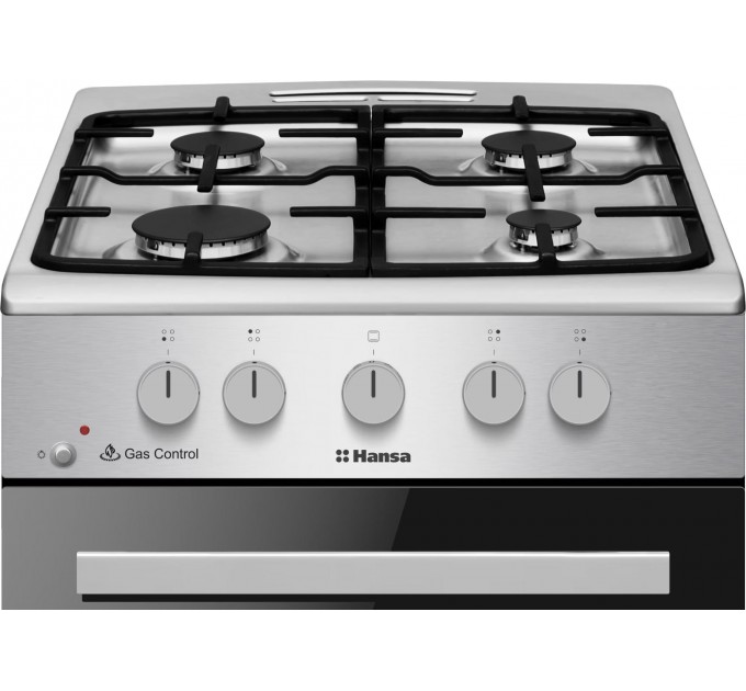 Плита Hansa газова, 50x60см, 67л, чавун, газ контр., нержавіюча сталь