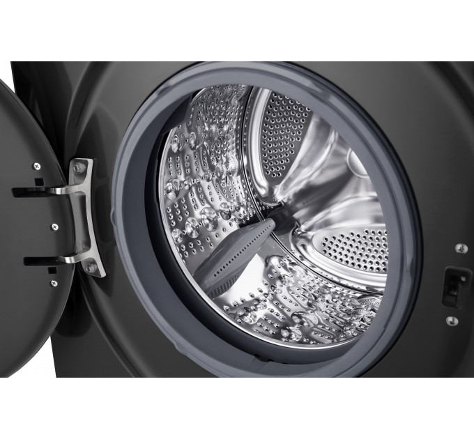 Пральна машина LG фронтальна, 9кг, 1200, A+++, 55см, дисплей, пара, інвертор, чорний