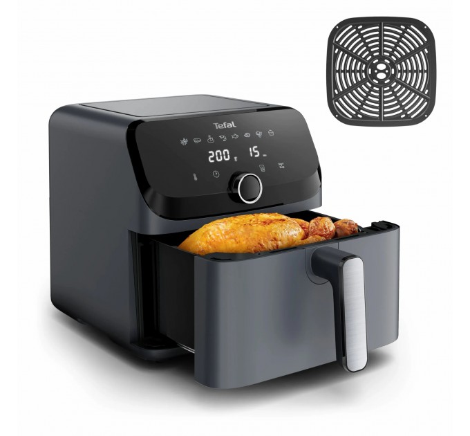 Мультипіч Tefal Easy Fry Mega, 1700Вт, чаша-7.5л, сенсорне керув., 8 програм, пластик, темно-сірий
