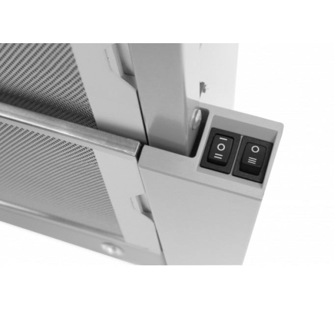 Витяжка Hansa телескопічна, 60см, 425м.куб/год., чорний+нерж