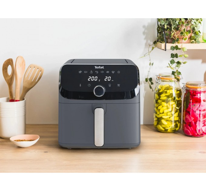 Мультипіч Tefal Easy Fry Mega, 1700Вт, чаша-7.5л, сенсорне керув., 8 програм, пластик, темно-сірий