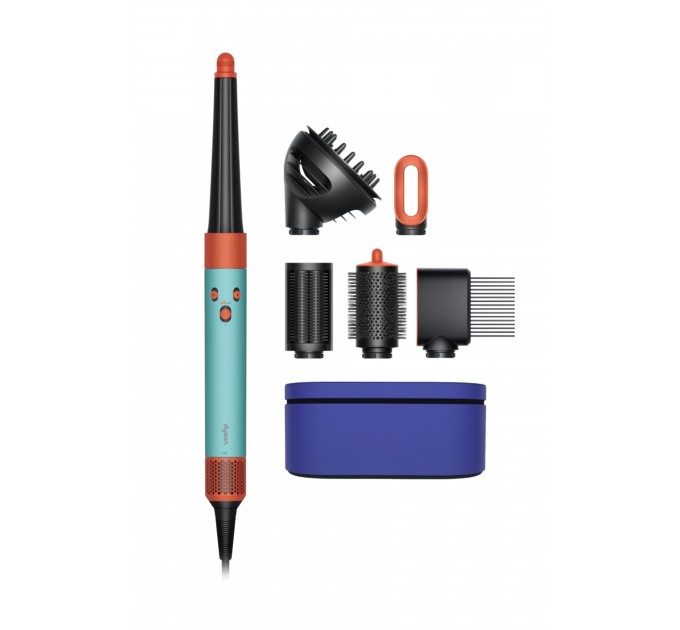 Стайлер Dyson Airwrap I.D. HS08 Curly/Coily Ceramic Patina/Topaz, 1300Вт, темп.режимів-3, D -30,40mm, насадок-6, кейс, кераміка, блакитно-мідний