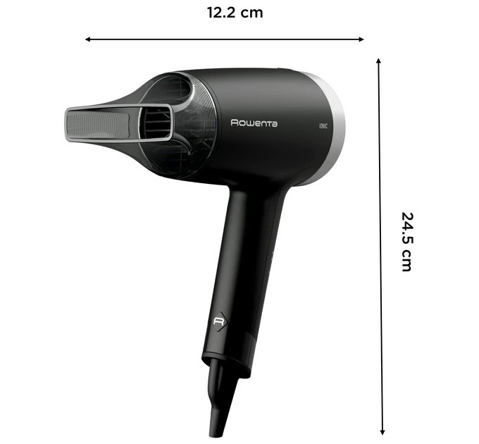 Фен Rowenta Express Style, 1900Вт, режимов-2, ионизиция, хол. обдув, черный