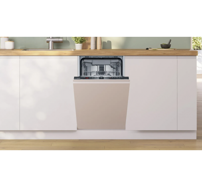 Посудомоечная машина Bosch встраиваемая, 10компл., A++, 45см, дисплей, 3я корзина, белый