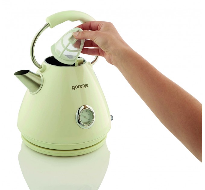 Электрочайник Gorenje 1.7л, пластик, бежевый