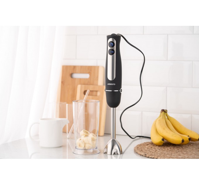 Блендер ARDESTO заглибний 800Вт, чаша-600мл, чорно-сріблястий