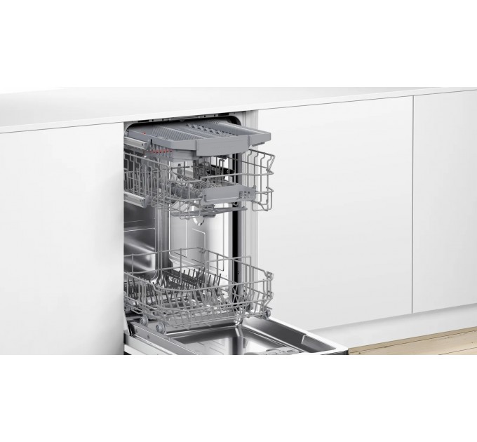 Посудомоечная машина Bosch встраиваемая, 10компл., A++, 45см, дисплей, 3я корзина, белый