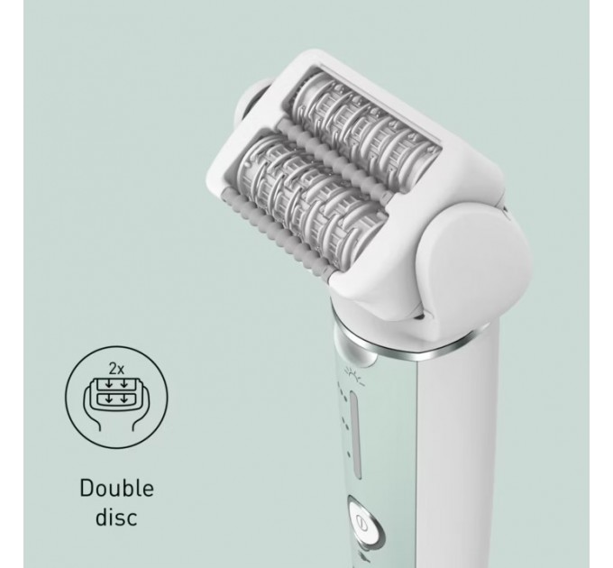 Епілятор Panasonic пінцетний, акумуляторний , пінцет.-60, волог.+сух., насадок-4, футляр , салатово-білий