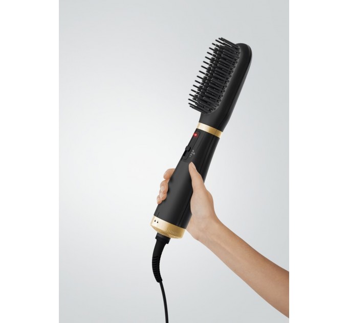 Щетка-выпрямитель Rowenta Powerstraight , темп.режимов-2, 160-200С, ионизация, керамика, черный