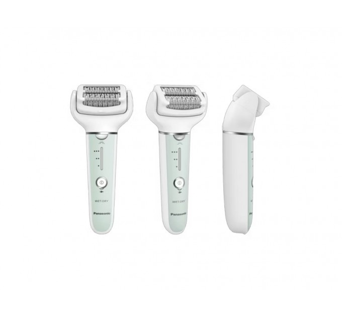 Епілятор Panasonic пінцетний, акумуляторний , пінцет.-60, волог.+сух., насадок-4, футляр , салатово-білий