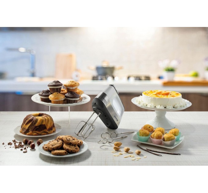 Миксер Gorenje ручной 500Вт, насадки-4, турборежим, белый-нерж