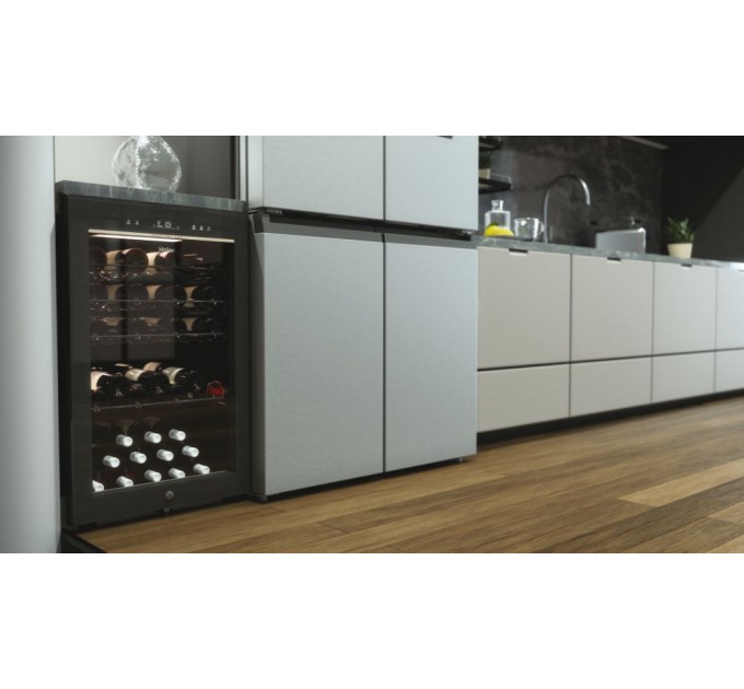 Холодильник Haier для вина, 82x49.7х58, холод.отд.-118л, зон - 1, бут-49, ST, дисплей, черный