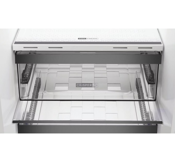 Холодильник Whirlpool с нижн. мороз., 186.5x60х66.3, холод.отд.-210л, мороз.отд.-104л, 2дв., А++, NF, дисплей, инв., зона нулевая, нерж