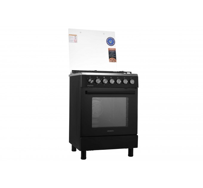 Плита ARDESTO комби Elegance, 66л, 60x60см, конвекция, чугун, подсветка, форсунки LPG (подключение газового баллона), черный