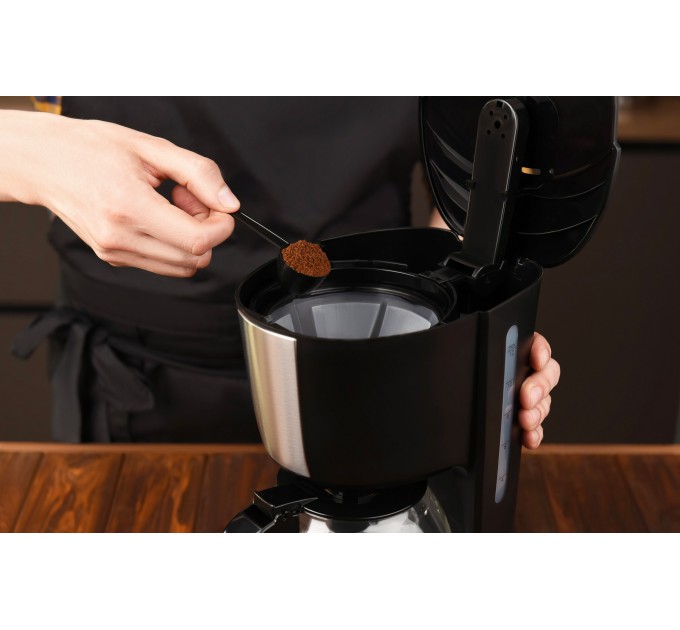 Кавоварка ARDESTO крапельна 1.2л, мелена, чорно-сріблястий