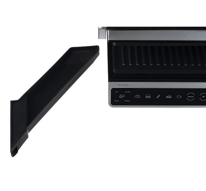 Гриль ARDESTO прижимний 2000Вт, темп. режимів-6, з`ємні пластини, розкриття на 180°, сріблястий