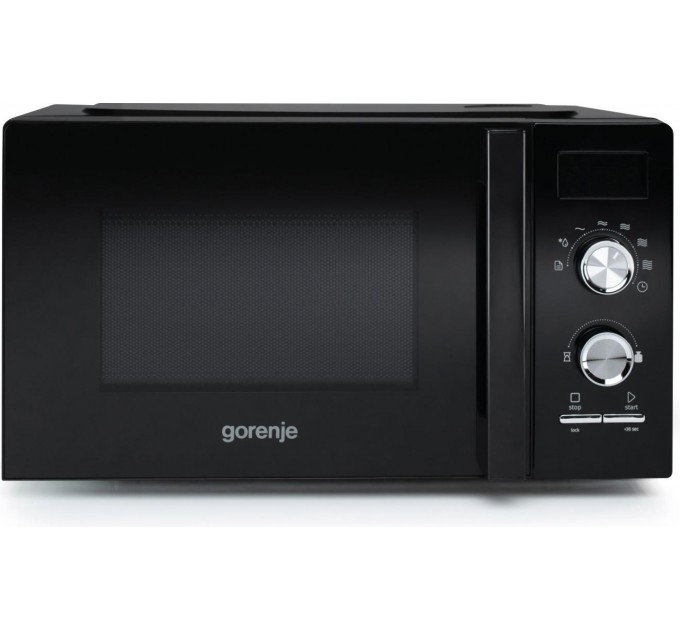 Микроволновая печь Gorenje, 20л, мех. управл., 800Вт, дисплей, черный