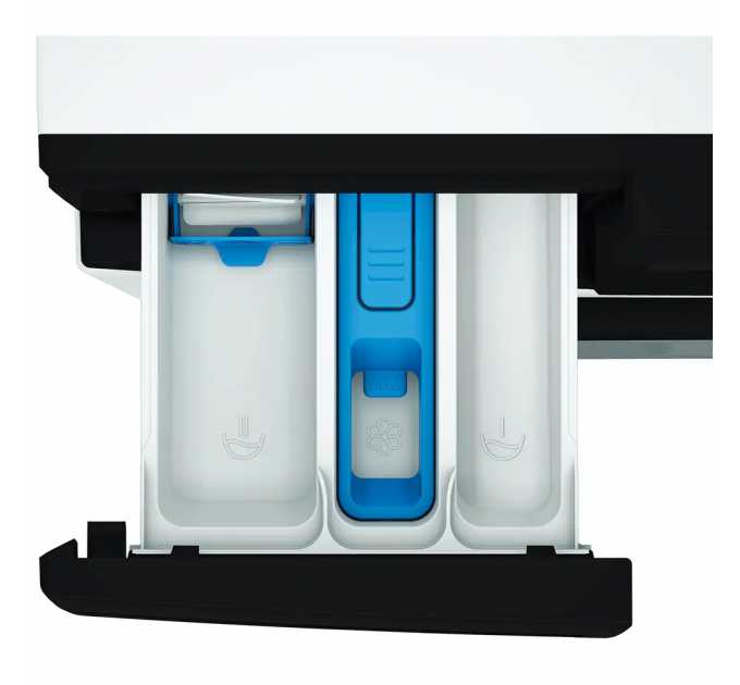 Стиральная машина Whirlpool фронтальная, 7кг, 1400, A, 49.6см, дисплей, пар, инвертор, люк черный, белый