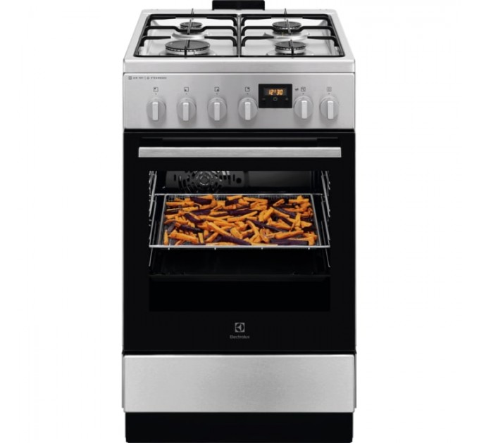 Плита Electrolux комбинированная, 58л, 50x60см, дисплей, конвекция, пар, нерж