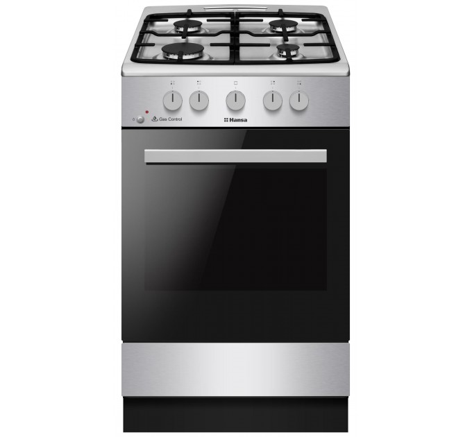 Плита Hansa газова, 50x60см, 67л, чавун, газ контр., нержавіюча сталь