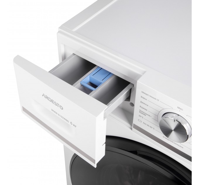Пральна машина ARDESTO фронтальна Black Mars, 6кг, 1200, А++, 45см, дисплей, пара, білий
