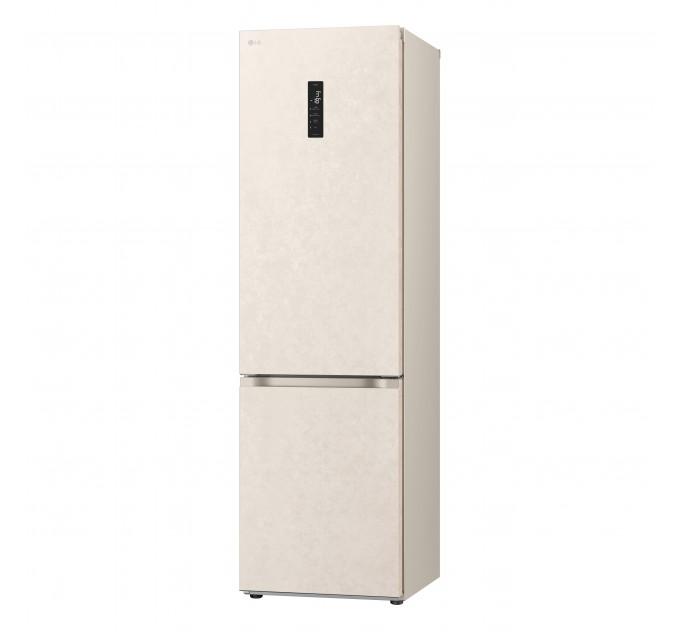 Холодильник LG с нижн. мороз., 203x60х68, холод.отд.-277л, мороз.отд.-110л, 2дв., E, NF, инв., диспл внешн., зона св-ти, бежевый