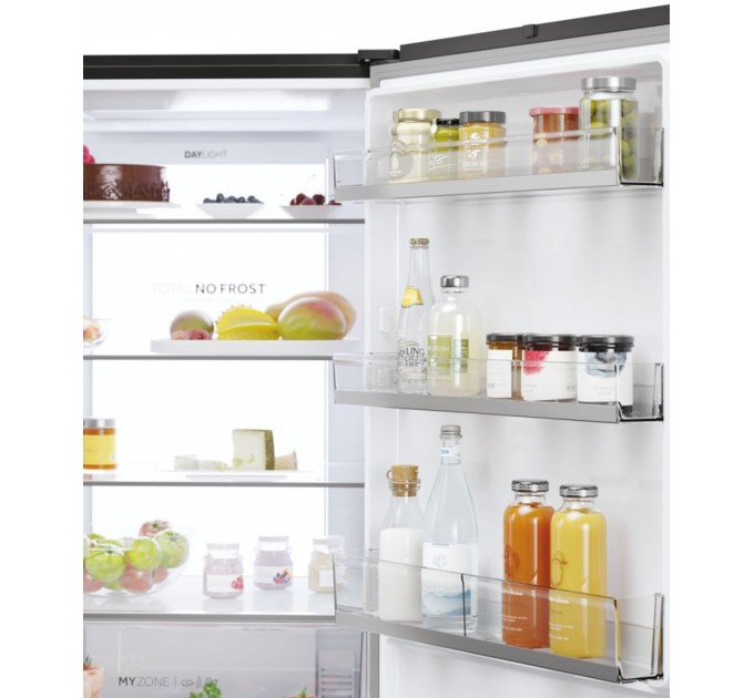 Холодильник Haier многодверный, 190.5x70х64.8, холод.отд.-354л, мороз.отд.-174л, 3дв., А+, NF, инв., дисплей, зона нулевая, черный