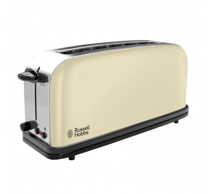 Тостер Russell Hobbs Classic, 1100Вт, довгі слоти, метал, бежевий