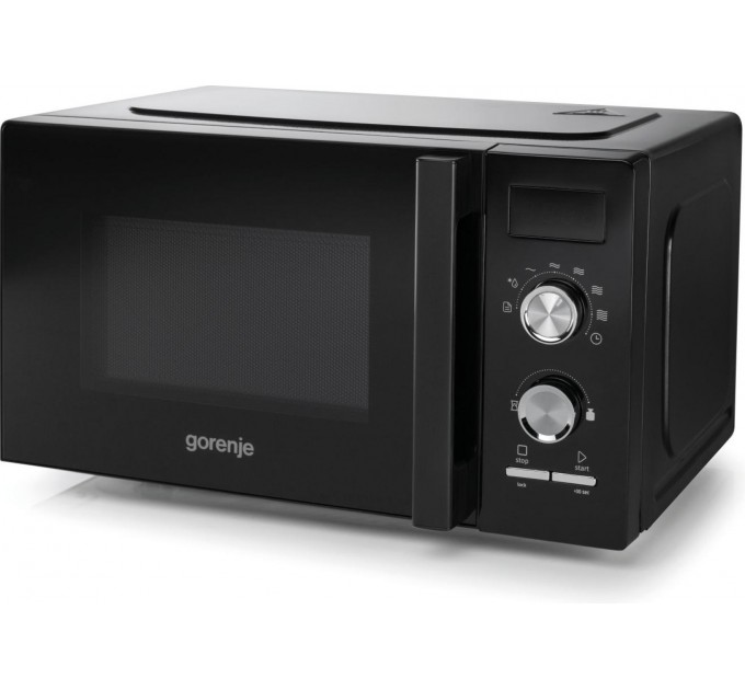 Микроволновая печь Gorenje, 20л, мех. управл., 800Вт, дисплей, черный