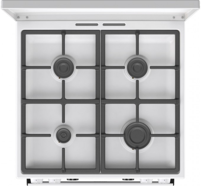 Плита Gorenje комби, 71л, 60x60см, дисплей, IconLed, чугун, белый