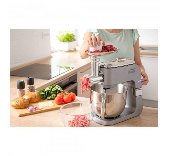 Кухонна машина Sencor Paul 1 1700Вт, чаша-метал, корпус-метал/пластик, насадок-20, метал