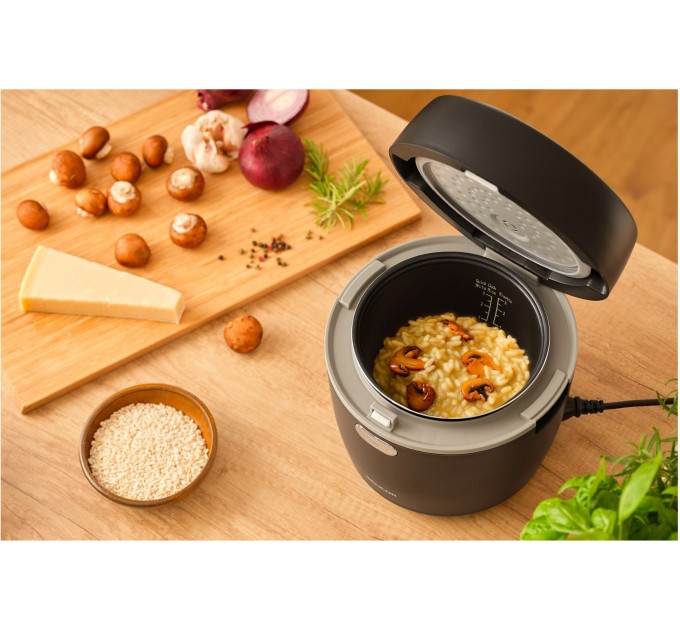 Рисоварка Sencor 350Вт, чаша-0.6л, LED дисплей, алюминий, нерж.сталь, пластик, черный