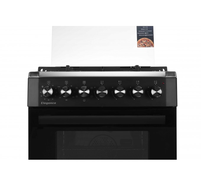 Плита ARDESTO комби Elegance, 66л, 60x60см, конвекция, чугун, подсветка, форсунки LPG (подключение газового баллона), черный