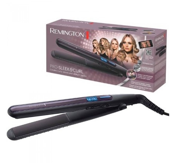 Випрямитель Remington Pro-Sleek & Curl, >300Вт, 150-230С, дисплей, керамика, черный