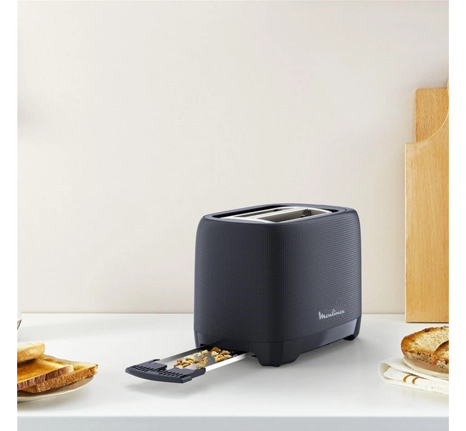 Тостер Moulinex Morning 850Вт, розморожування, пластик, темно-синій