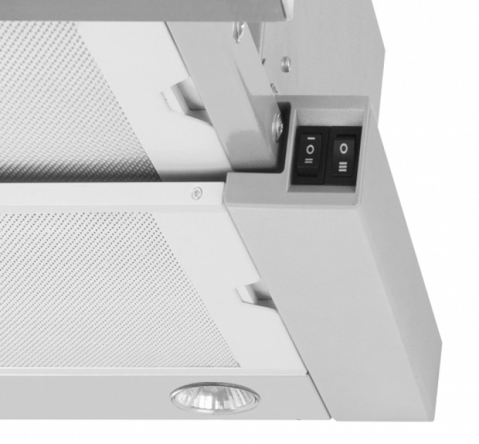 Витяжка Hansa телескопічна, 60см, 425м.куб/год., чорний+нерж