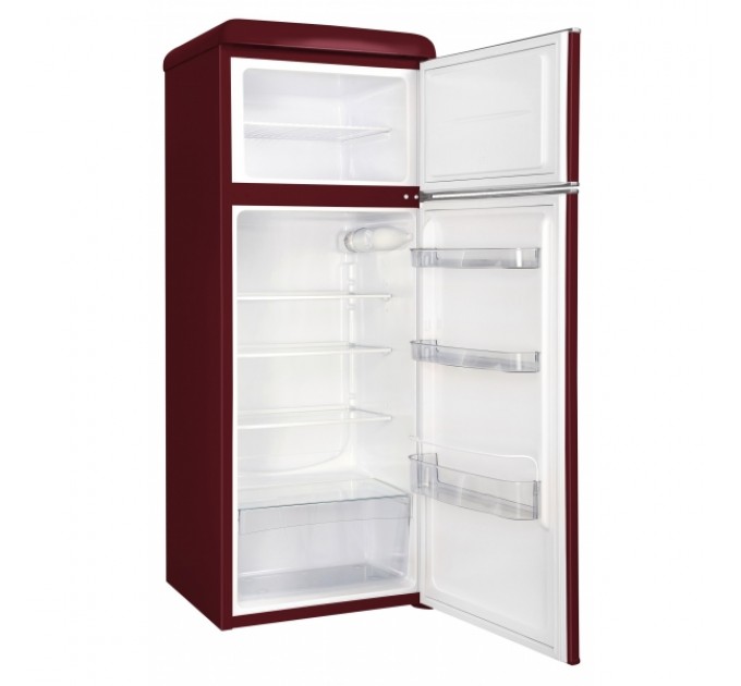 Холодильник Snaige з верхн. мороз., 147.5x56х63, холод.відд.-166л, мороз.відд.-46л, 2дв., A++, ST, retro, бургунді