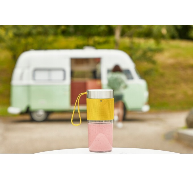 Блендер Tefal Lightmix портативный для смузи, чаша-300мл, USB, желтый