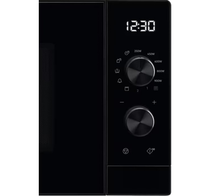 Мікрохвильова піч Electrolux, 25л, мех. керування, 900Вт, гриль, дисплей, інвертор, чорний