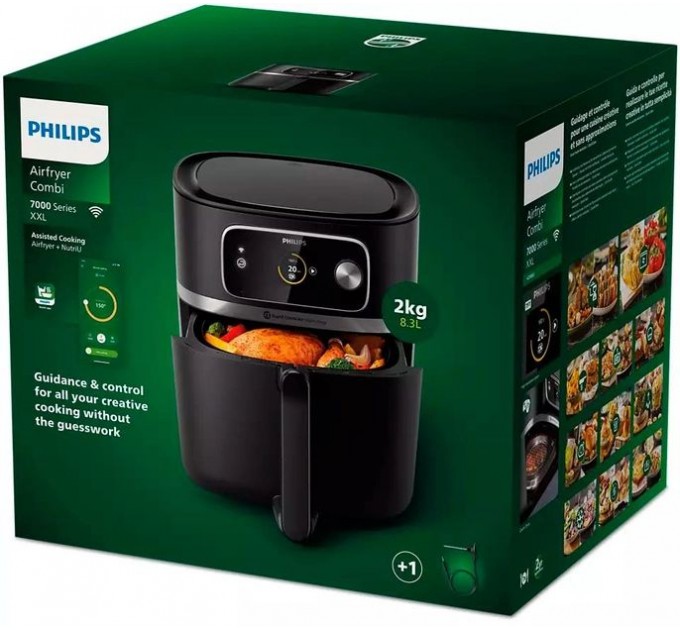 Мультипечь Philips Combi XXL Connected, 2200Вт, чаша-8.3л, сенсорное управл., пластик, черный