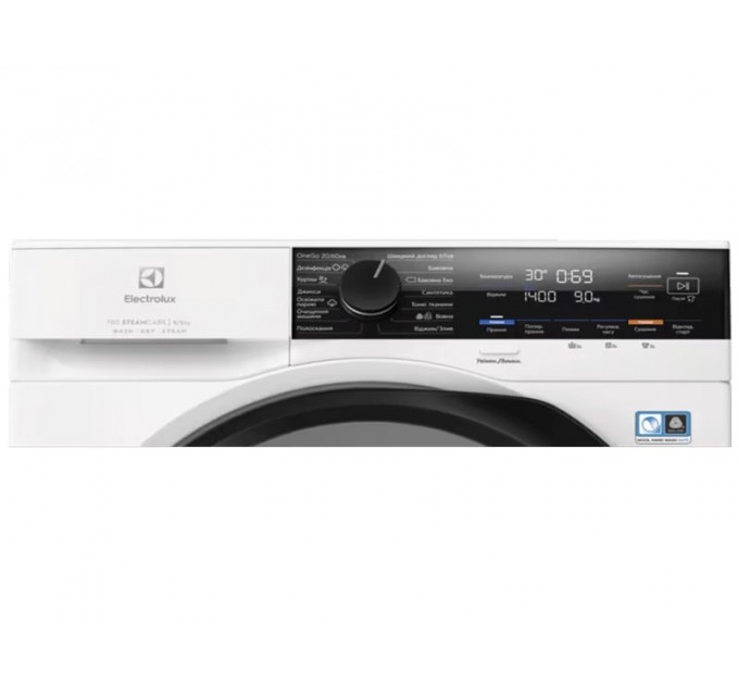 Стирально-сушильная машина Electrolux фронтальная, 9(5)кг, 1400, D, 58см, дисплей, пар, инвертор, белый